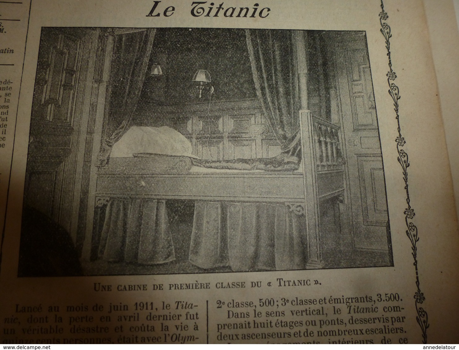 1913 Almanach Vermot :TITANIC ;Le tableau DIABOLIQUE ; ROI du SIAM à BANGKOK;Révolution de la CHINE;Avenir Arctique;etc