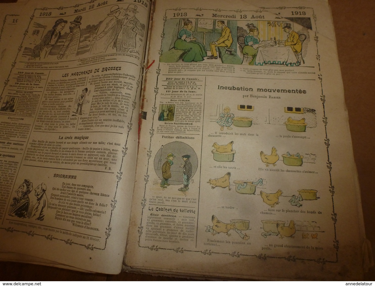 1913 Almanach Vermot :TITANIC ;Le tableau DIABOLIQUE ; ROI du SIAM à BANGKOK;Révolution de la CHINE;Avenir Arctique;etc