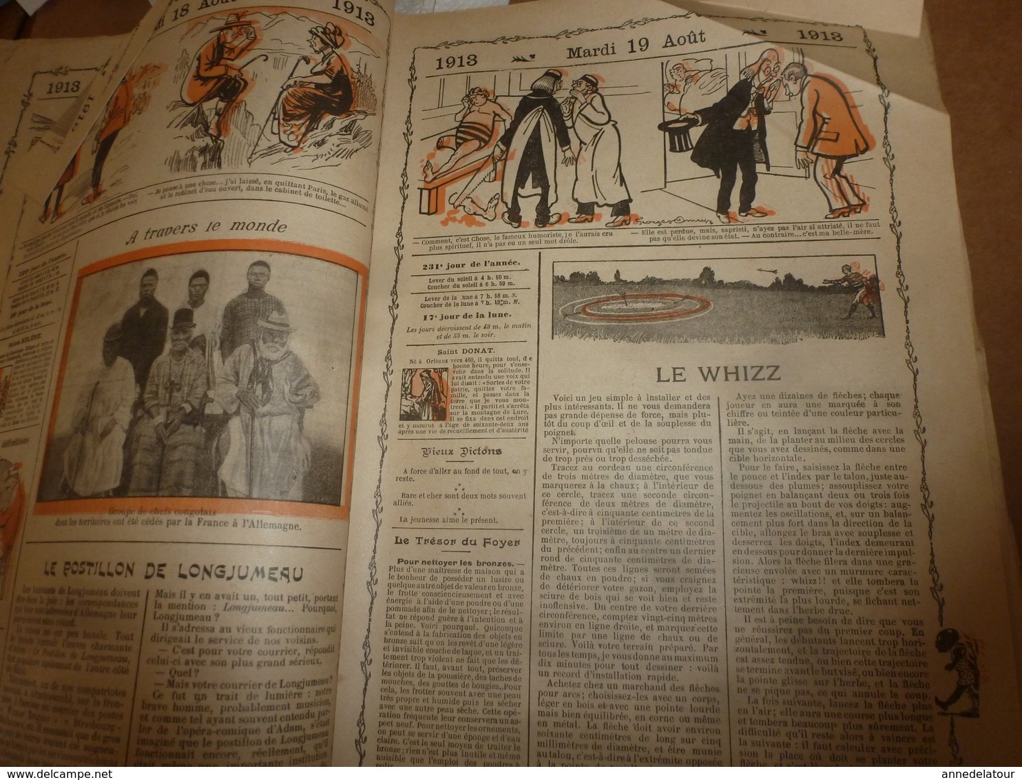 1913 Almanach Vermot :TITANIC ;Le tableau DIABOLIQUE ; ROI du SIAM à BANGKOK;Révolution de la CHINE;Avenir Arctique;etc