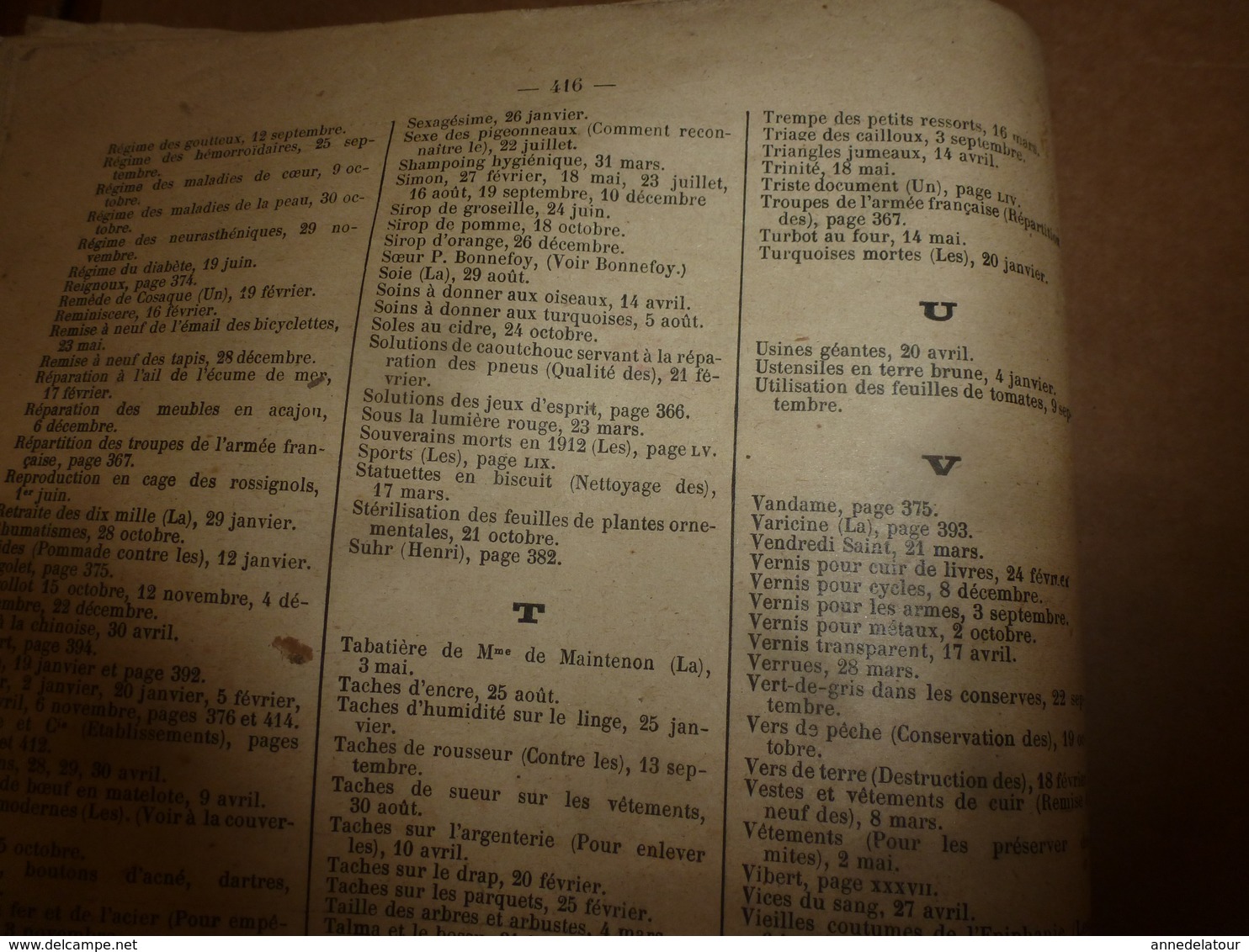 1913 Almanach Vermot :TITANIC ;Le tableau DIABOLIQUE ; ROI du SIAM à BANGKOK;Révolution de la CHINE;Avenir Arctique;etc