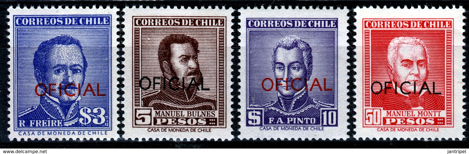 CHILI 1956  OFICIAL  SET  MH - Chili