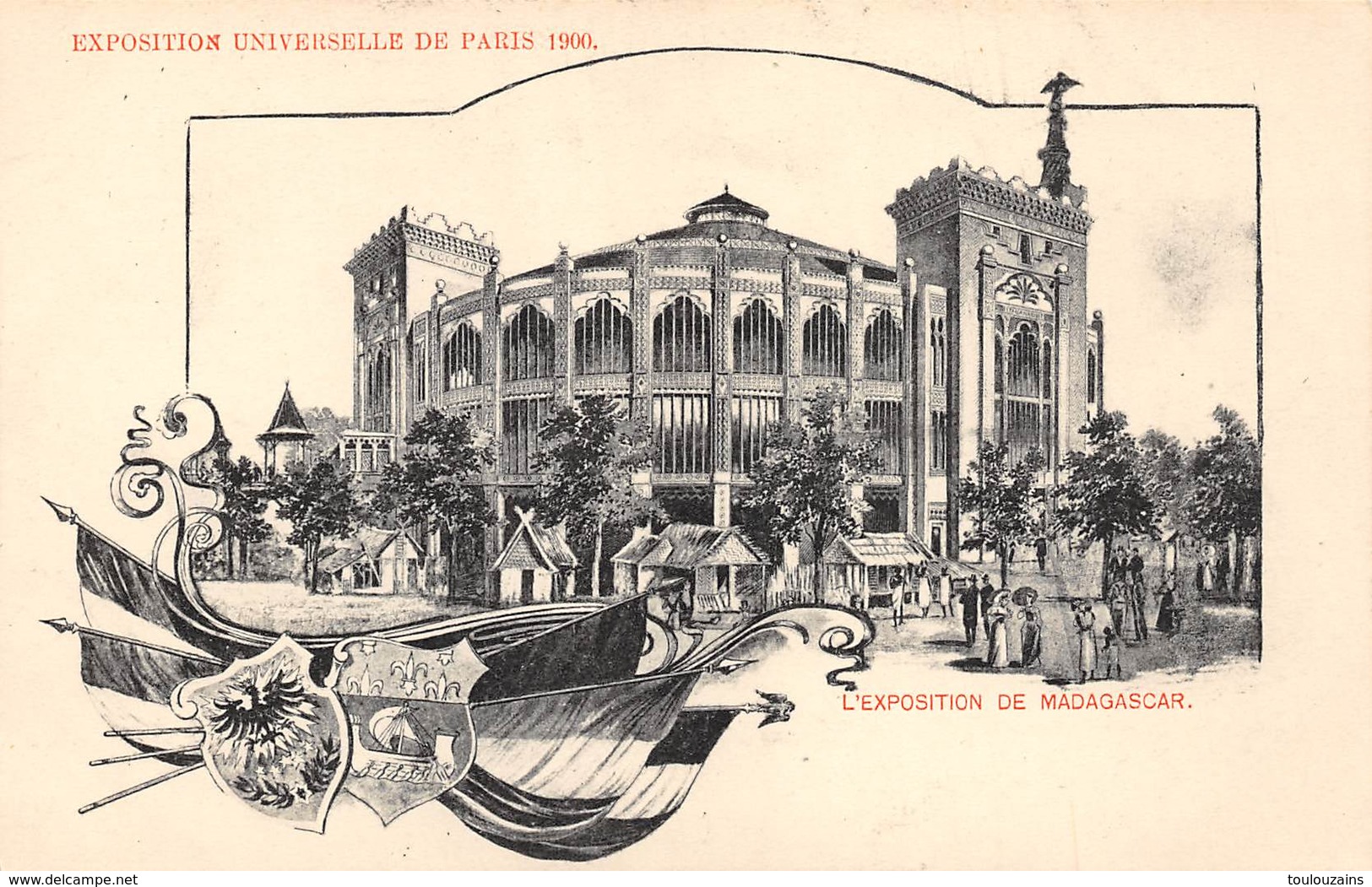 18-5216 : EXPOSITION UNIVERSELLE 1900. PARIS. CARTE ILLUSTREE. MADAGASCAR. - Expositions