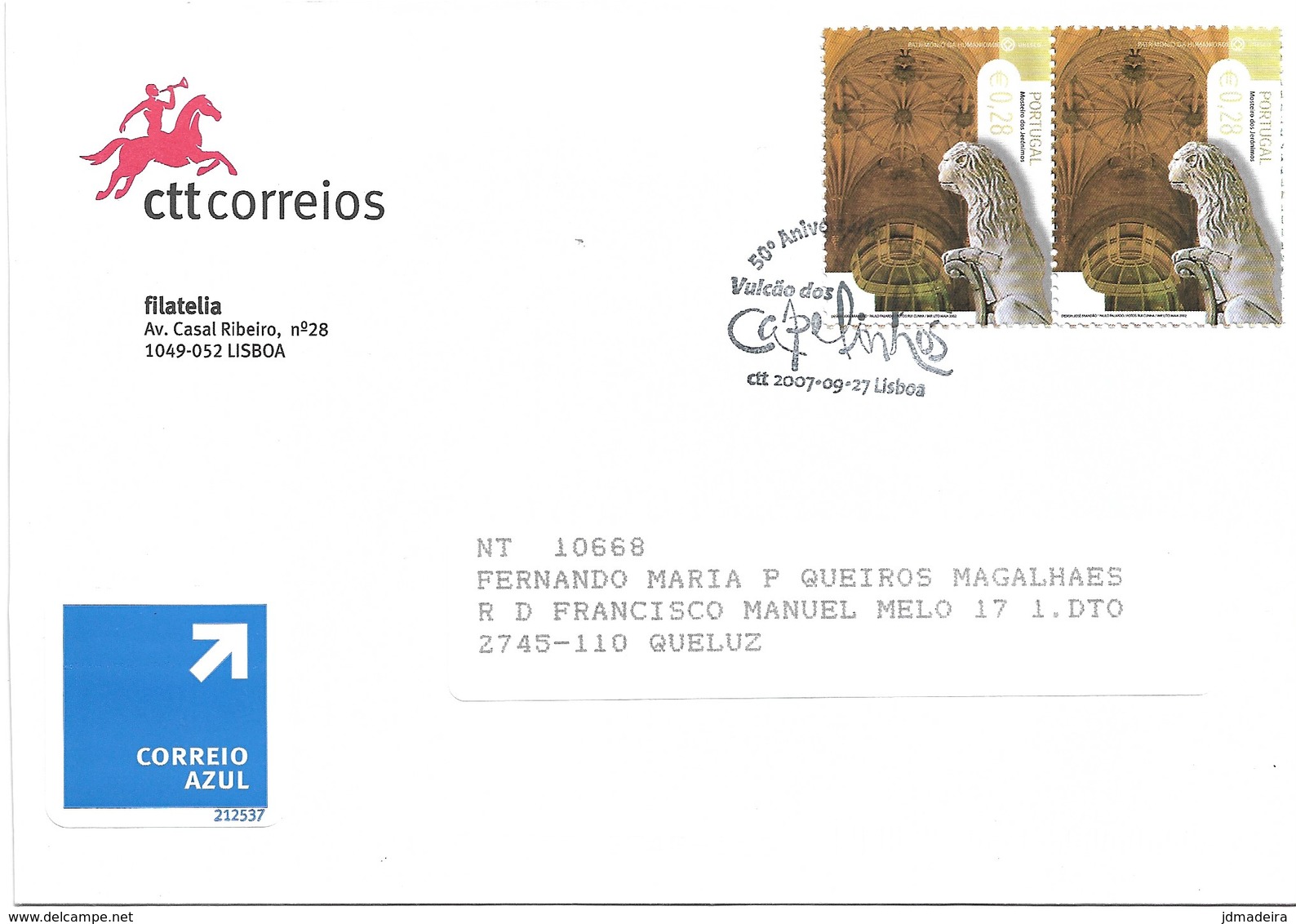Portugal Cover With Alcobaça Monastery UNESCO Stamps - Covers & Documents