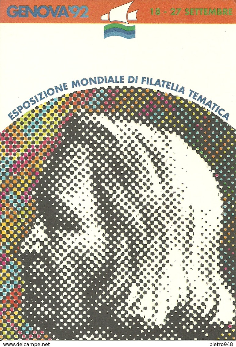 Poste Italiane, Genova '92 "Esposizione Mondiale Di Filatelia Tematica 18-27.9.1992" - Poste & Postini