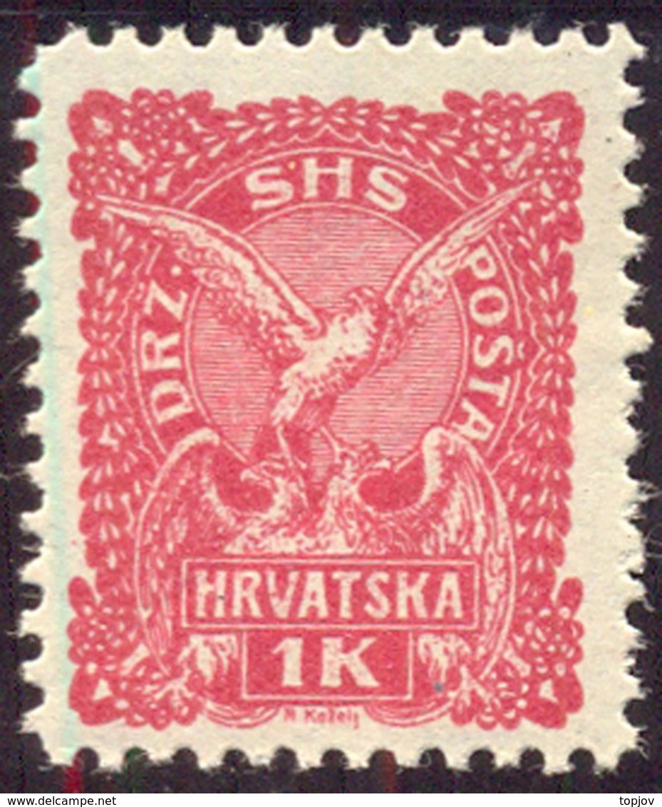 CROATIA - JUGOSLAVIA - SHS - FALCON Bird  1 Kr - **MNH - 1919 - Eagles & Birds Of Prey