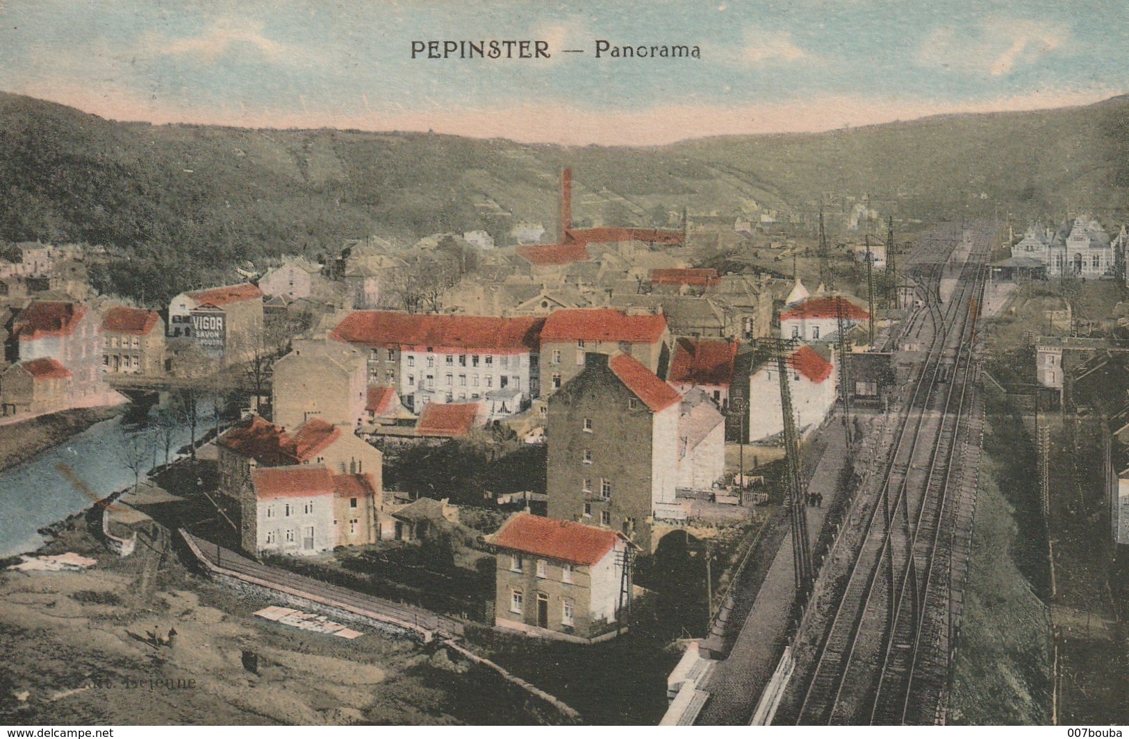 Pepinster - Panorama - Edit. Lejeune - Phototypie Desaix -  Colorisée - Voyagée 1926 - Pepinster