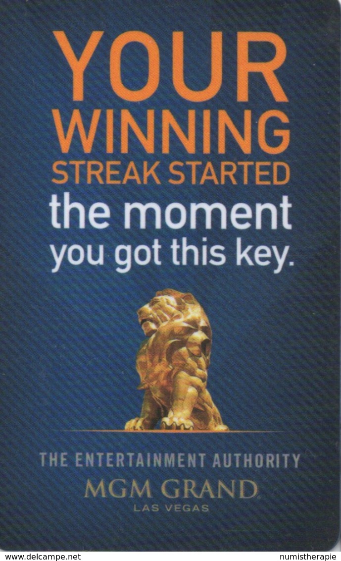 Carte Clé Hôtel Avec Casino Adjoint : MGM Grand : Your Winning Streak Started The Moment You Got This Key - Cartes D'hotel