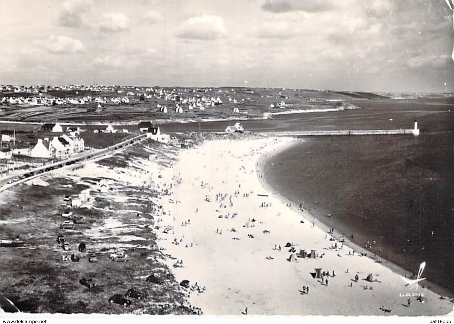 29 - AUDIERNE : La Plage - CPSM Dentelée Noir Et Blanc Grand Format 1961 - Finistère - Audierne