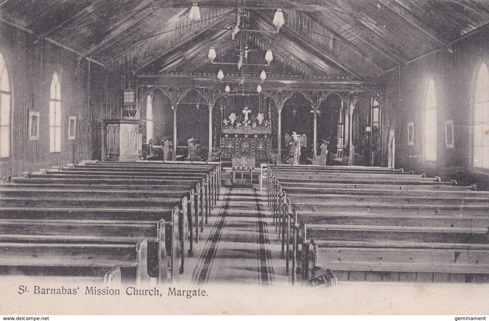 MARGATE  - ST BARNABAS MISSION CHURCH INTERIOR - Margate