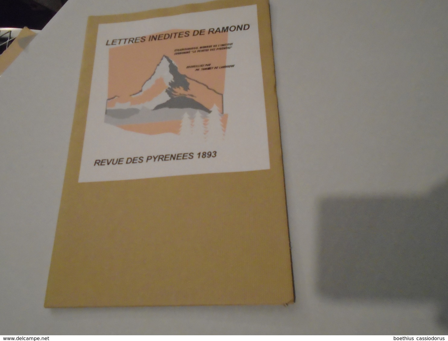 LETTRES INEDITES DE RAMOND (1797 à 1826) "le Peintre Des Pyrénées" Par Ph. De Tamizey De Larroque 1893 - Midi-Pyrénées