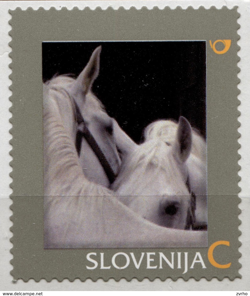 SLOVENIA SLOWENIEN 2017 HORSES PFERD CAVALLI ** PERSONALIZED STAMP ** MNH No.1 - Paarden