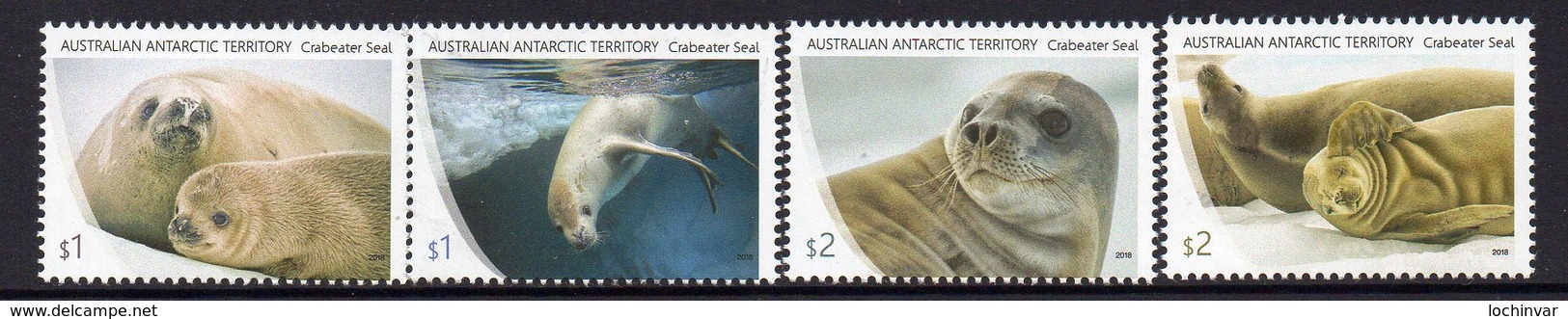 AAT, 2018 CRABEATER SEALS 4 MNH - Unused Stamps