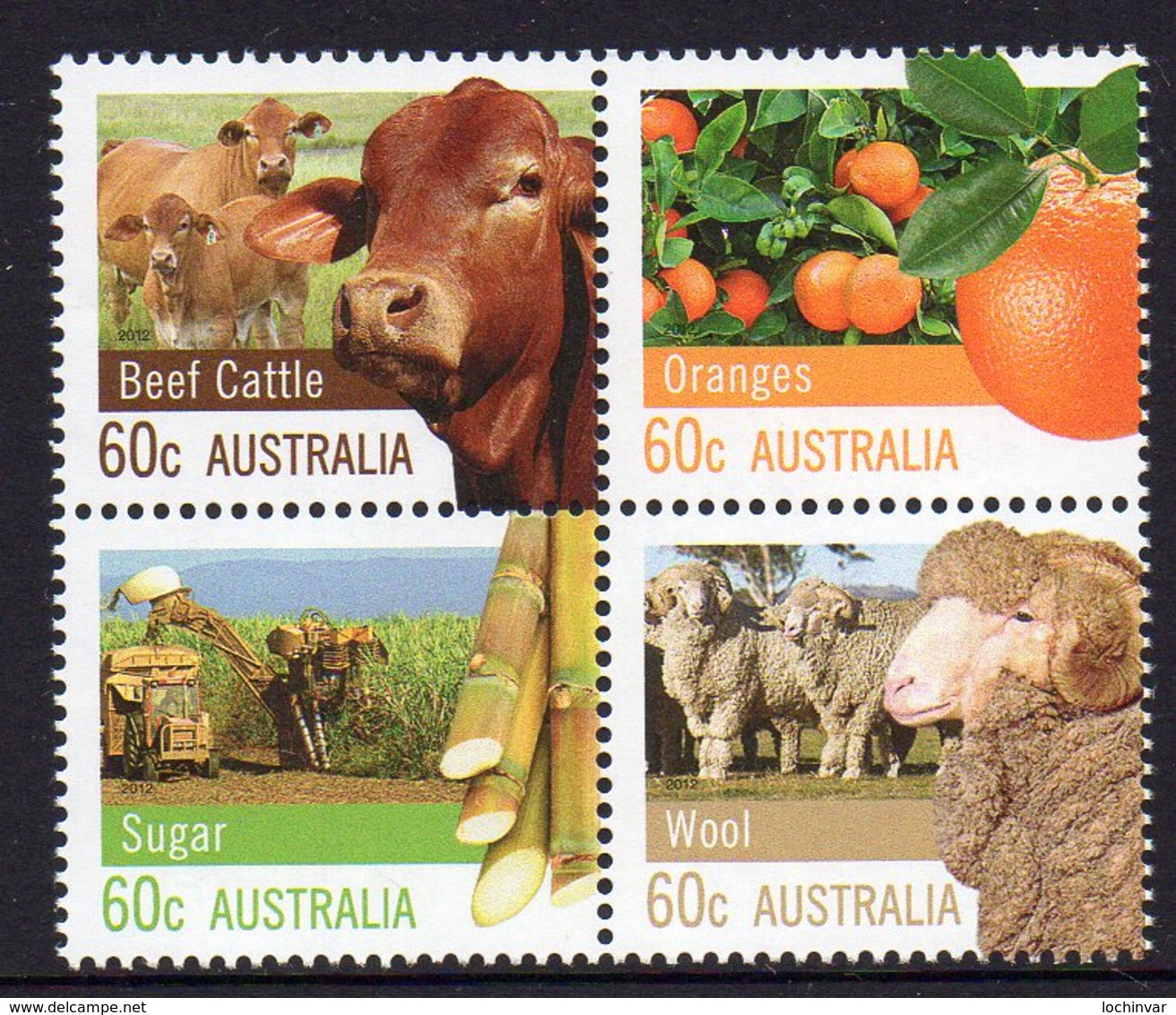 AUSTRALIA, 2012 FARMING BLOCK 4 MNH - Mint Stamps