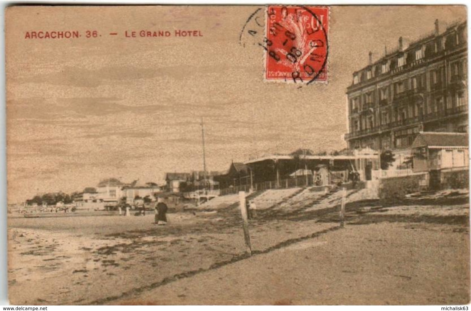 51gks 248 CPA - ARCACHON - LE GRAND HOTEL - Arcachon