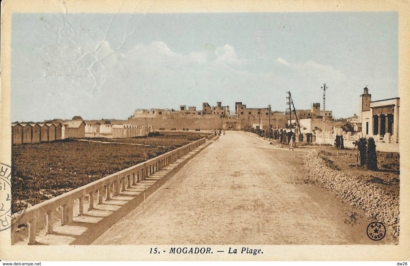 Mogador (Essaouira, Maroc) - La Plage - Edition Albert - Carte Colorisée N° 15 - Autres & Non Classés