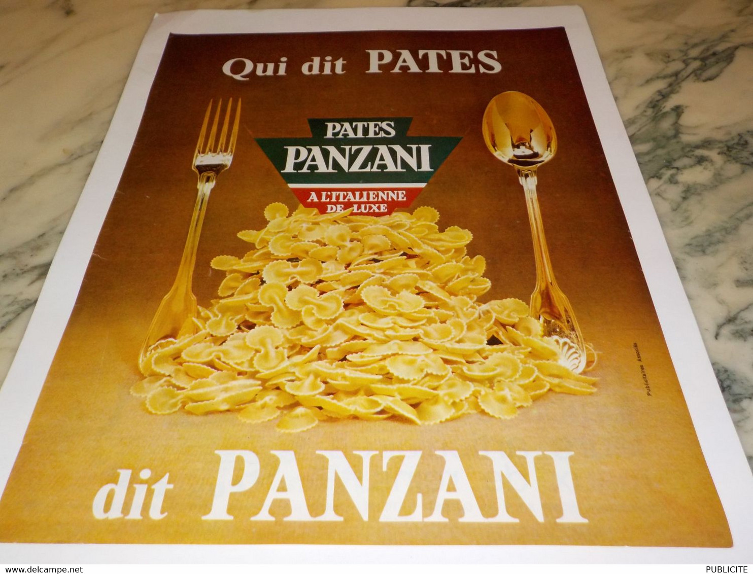 ANCIENNE PUBLICITE QUI DIT PATES  PANZANI 1965 - Autres & Non Classés