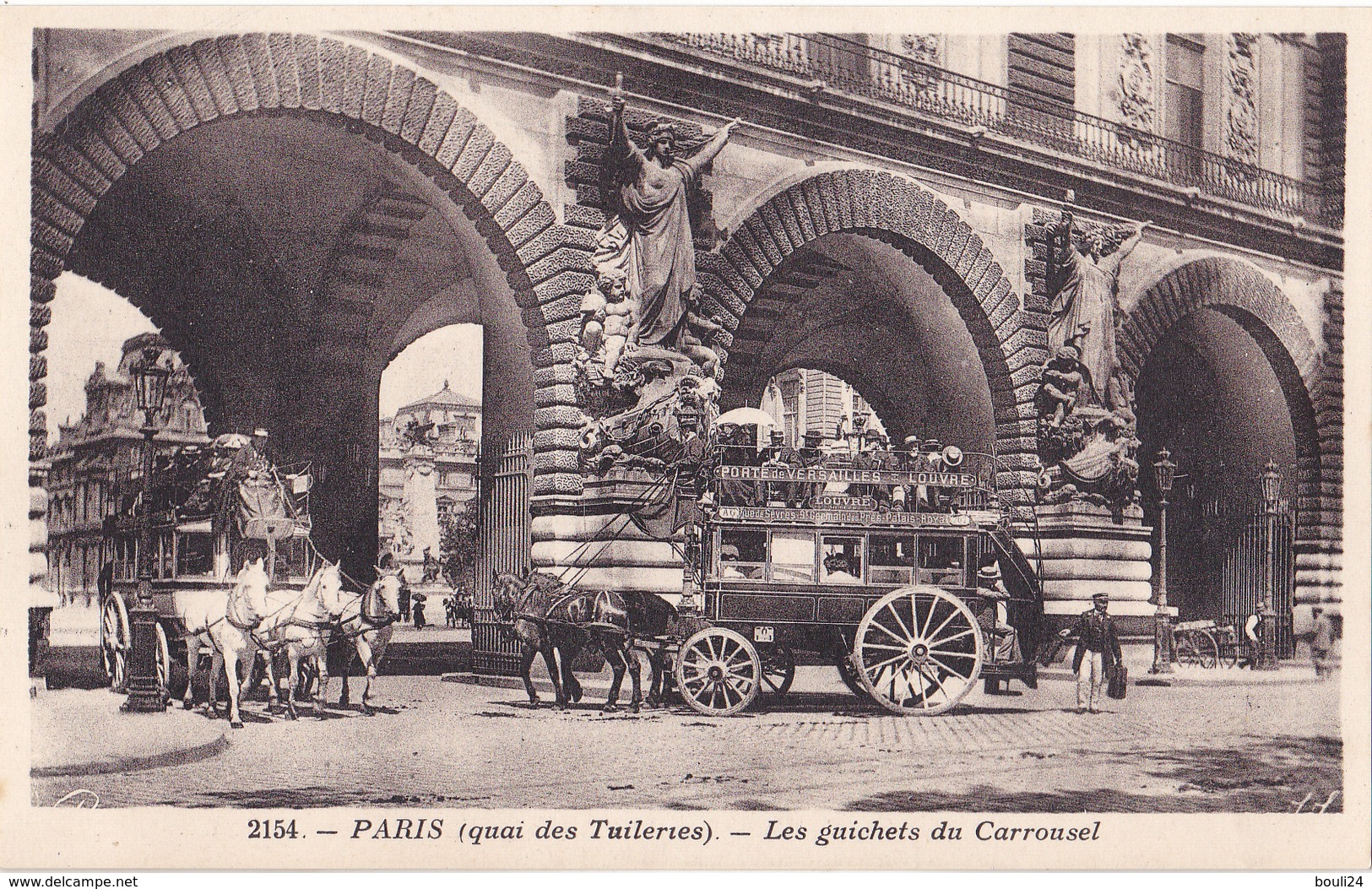 BAD- PARIS QUAI DES TUILERIES LES GUICHETS DU CARROUSEL CPA  CIRCULEE - Autres & Non Classés