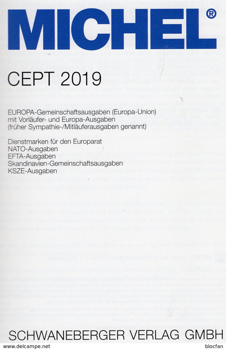 Briefmarkenkatalog MlCHEL CEPT 2019 Neu 72€ Mit Jahrgangstabelle Europa Vorläufer NATO EFTA KSZE Symphatie-Ausgaben - Filatelia