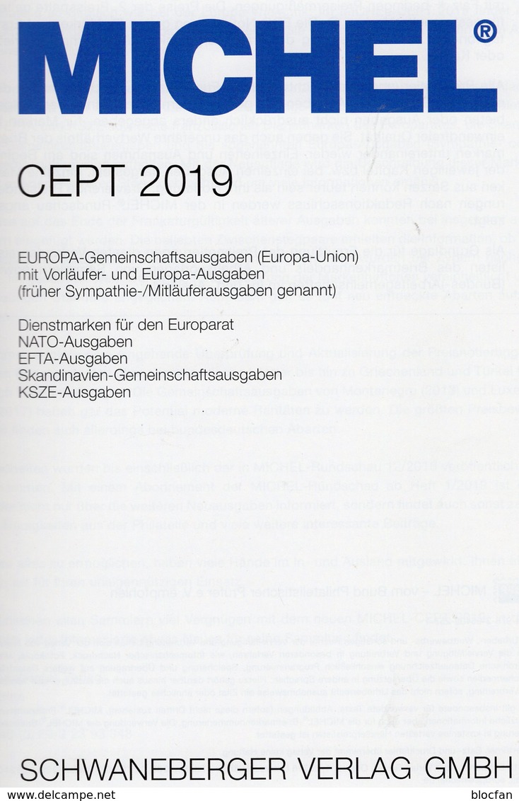 Briefmarkenkatalog MlCHEL CEPT 2019 Neu 72€ Mit Jahrgangstabelle Europa Vorläufer NATO EFTA KSZE Symphatie-Ausgaben - Philatélie