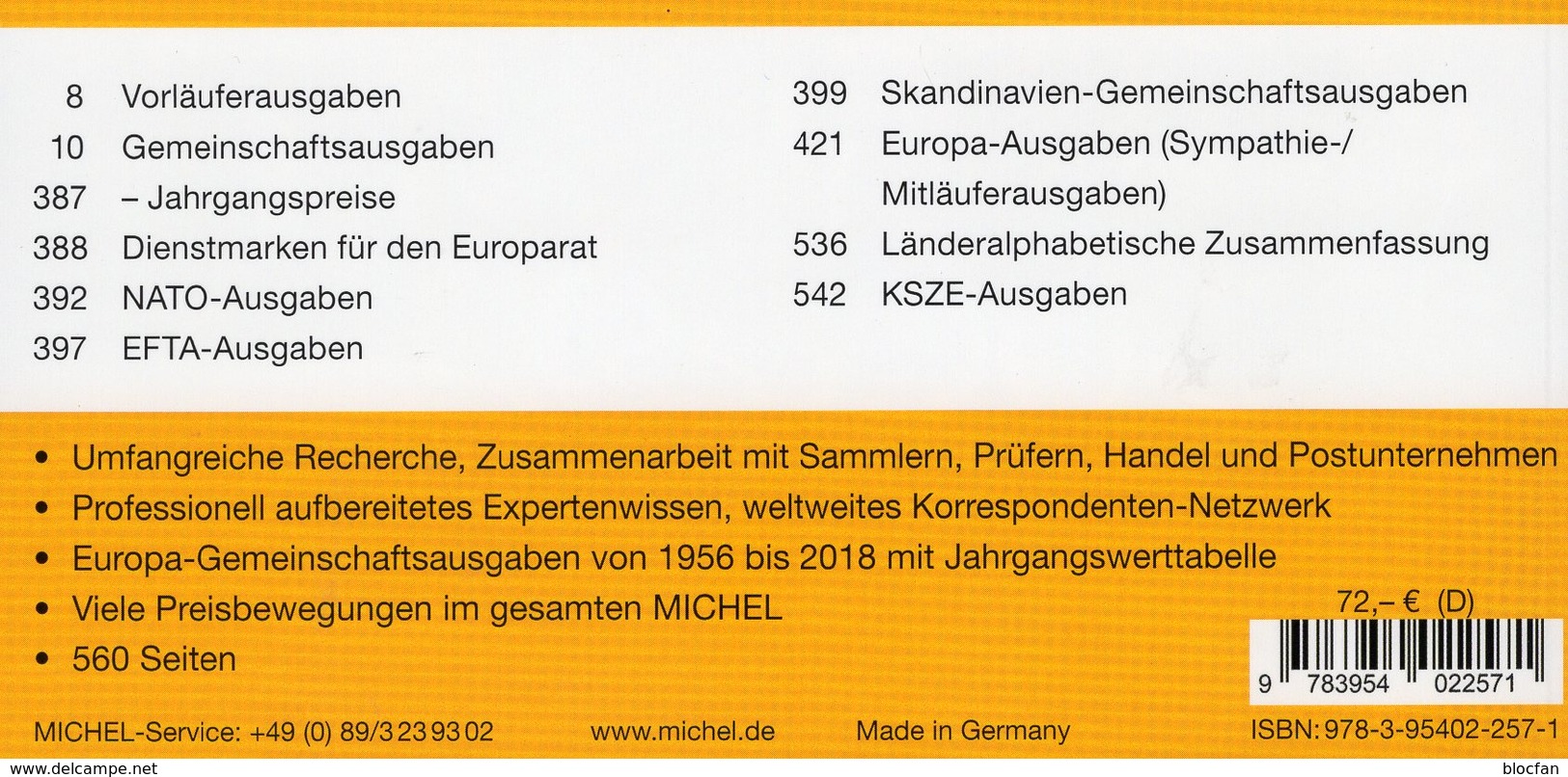 Briefmarkenkatalog MlCHEL CEPT 2019 Neu 72€ Mit Jahrgangstabelle Europa Vorläufer NATO EFTA KSZE Symphatie-Ausgaben - Philatélie