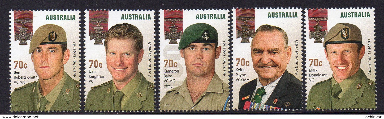 AUSTRALIA, 2015 VC WINNERS 5 MNH - Mint Stamps