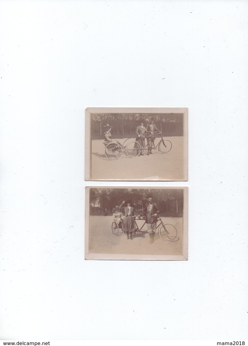 Lot 2 Photos    Attelage Tandem  6.5 Cm  X  9 Cm - Cyclisme