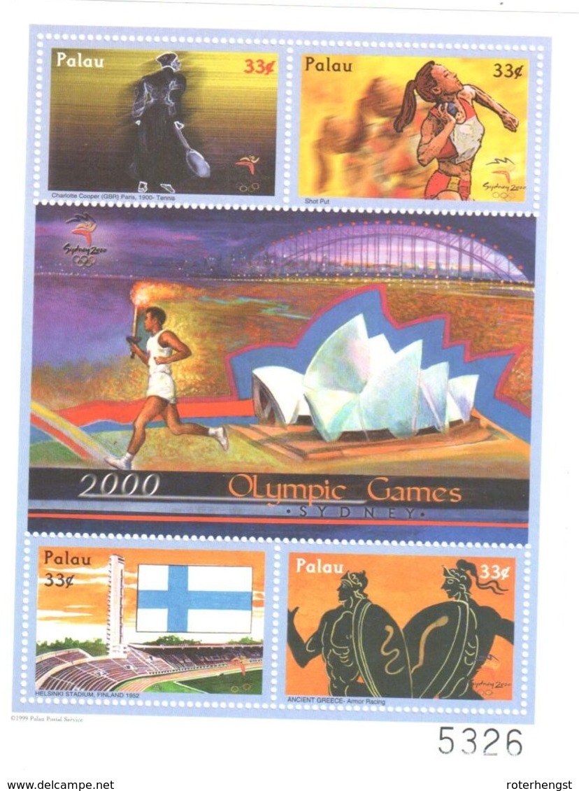 Palau Sheet Sydney Olympics Mnh **  2000 - Summer 2000: Sydney
