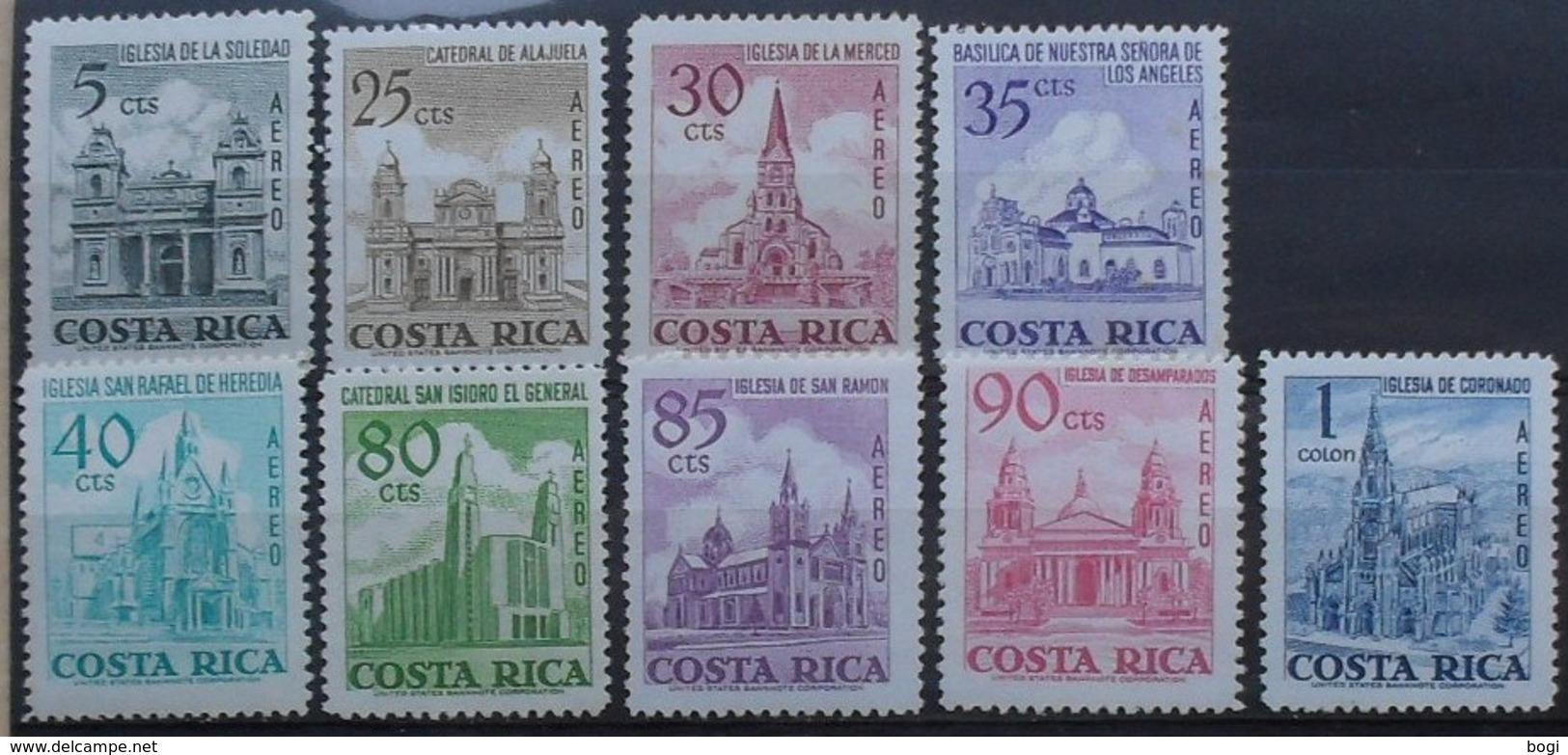 Costa Rica 1967 Aereo Churches An Catedrals - Costa Rica