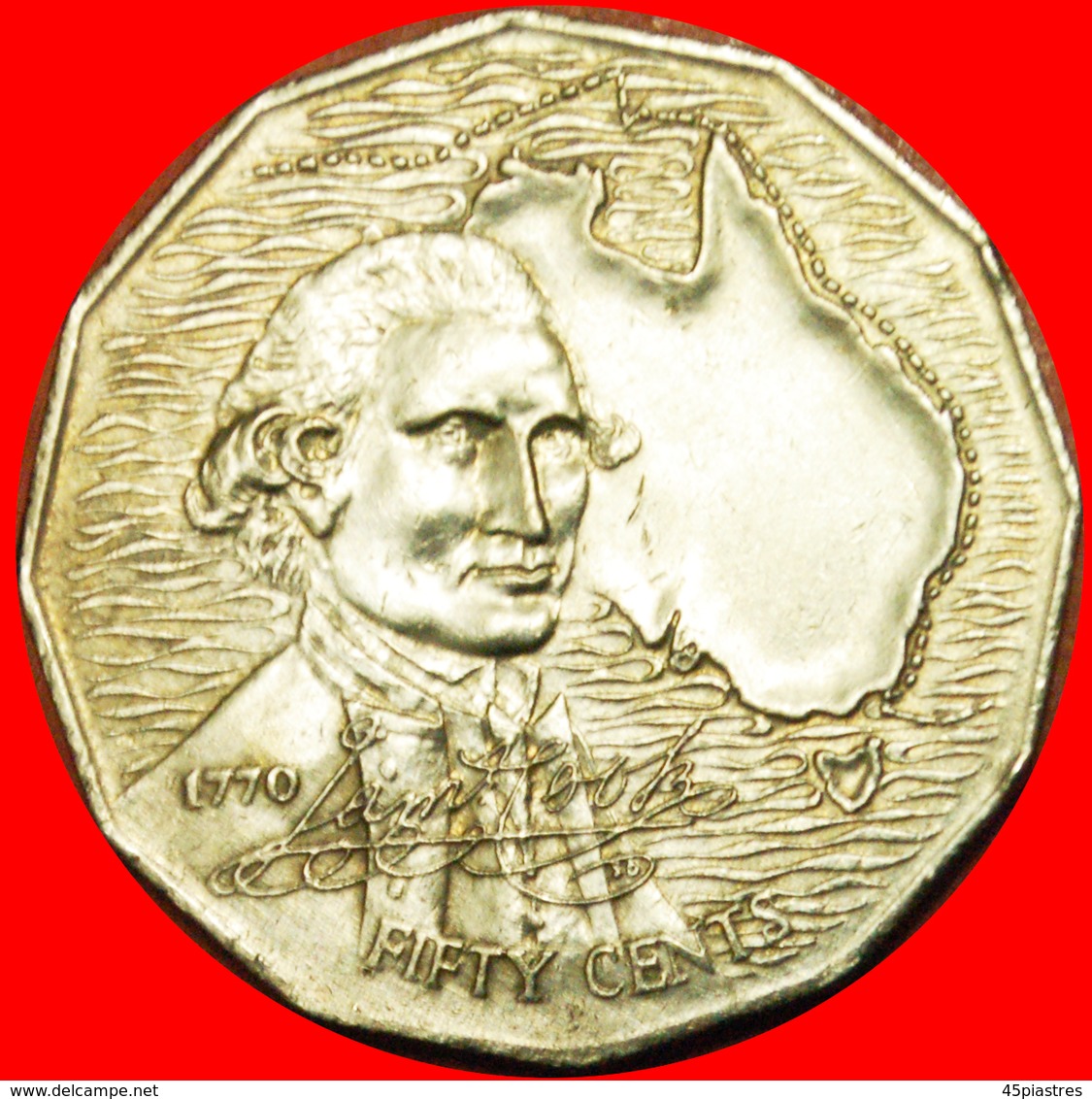 # COOK 1770: AUSTRALIA ★ 50 CENTS 1970 NOT TILTED 7! LOW START ★ NO RESERVE! - 50 Cents