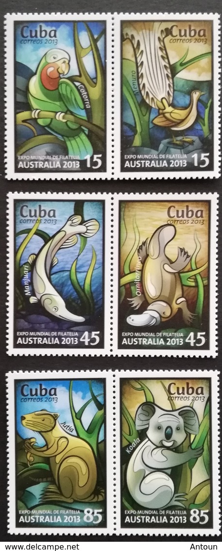 Cuba  Australia 2013 Intl. Philatelic Exhibition, Melbourne - Unused Stamps