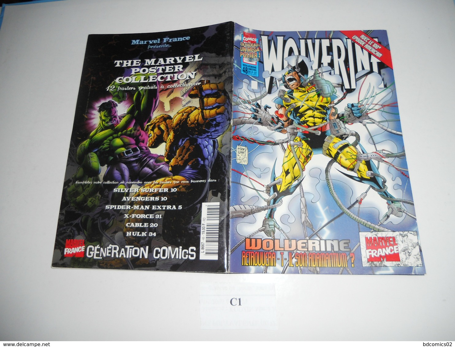 Wolverine N° 48 Avec Poster Attacher - Métal Mythique (V.F)  Marvel FRANCE TBE C1 - Volverine