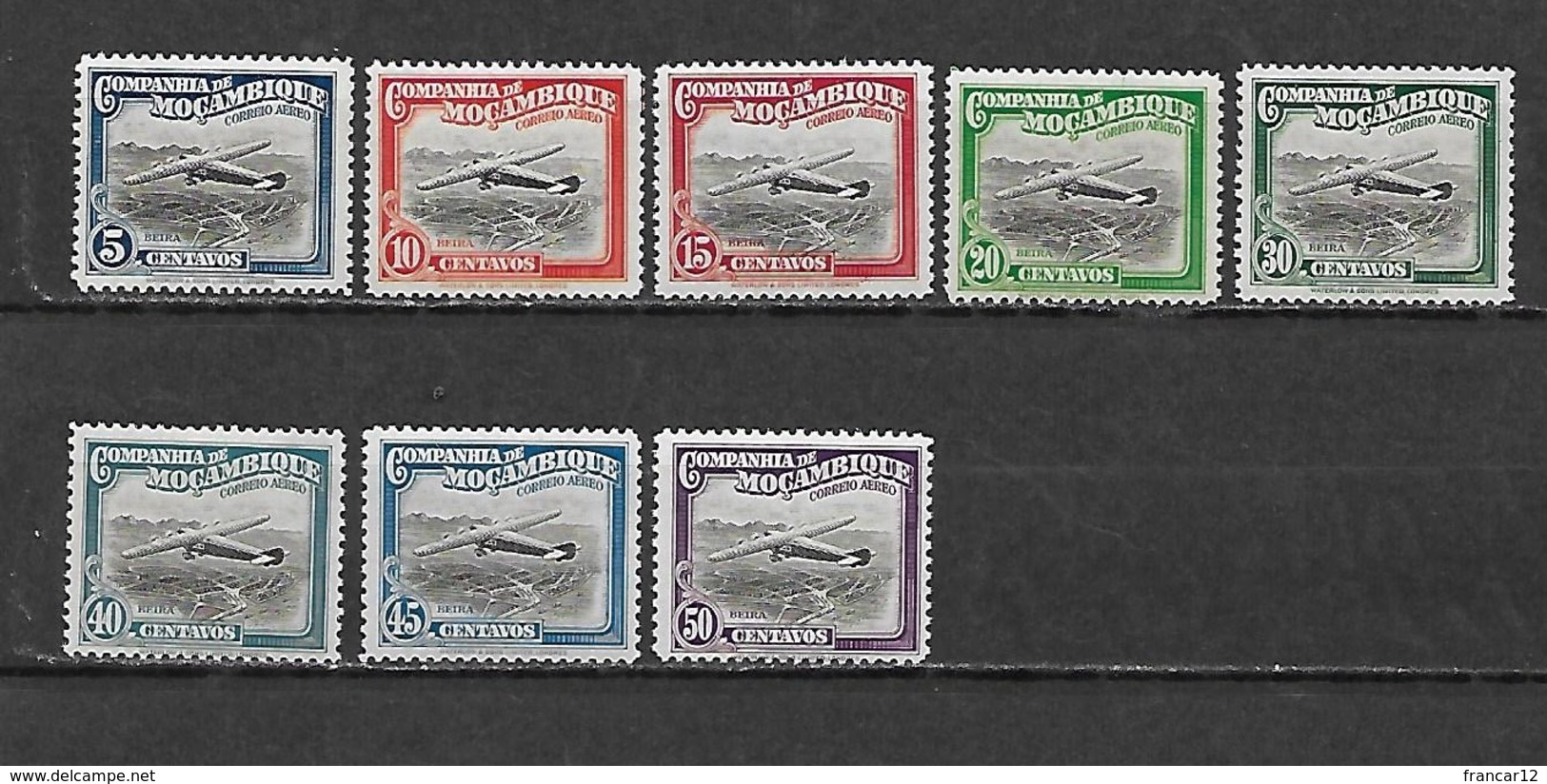 MOZAMBIQUE (Cie) - Poste Aérienne 1935  - AE 11 à 18 ** Cote YT : 2,5 Euros - Mozambique