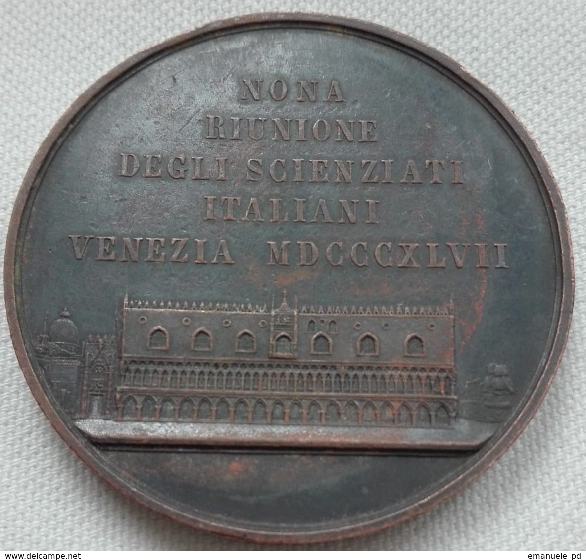 Medaglia Medal Nona Riunione Scienziati Venezia 1847 Inc.Fabris Mm.55 - 9th Sciencist Meeting Venice - Altri & Non Classificati