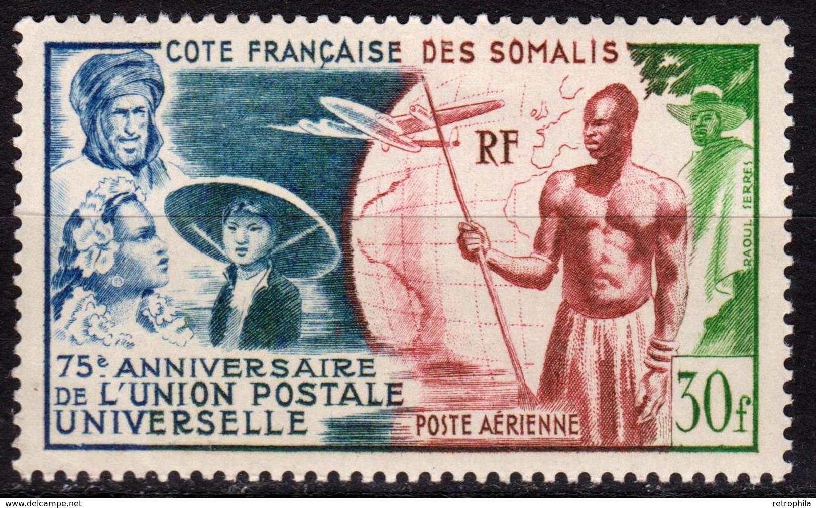 Côte Française Des Somalis Djibouti - Poste Aérienne 1949 - N° 23 Neuf - Neufs