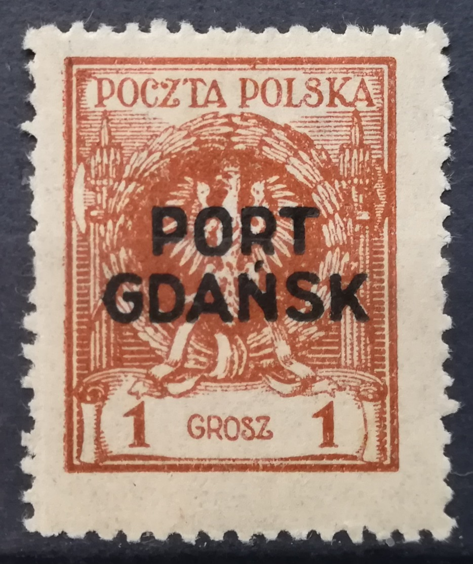 1925 POLAND MH Port Gdansk Overprint On Eagle In Laurel Wreath - Neufs