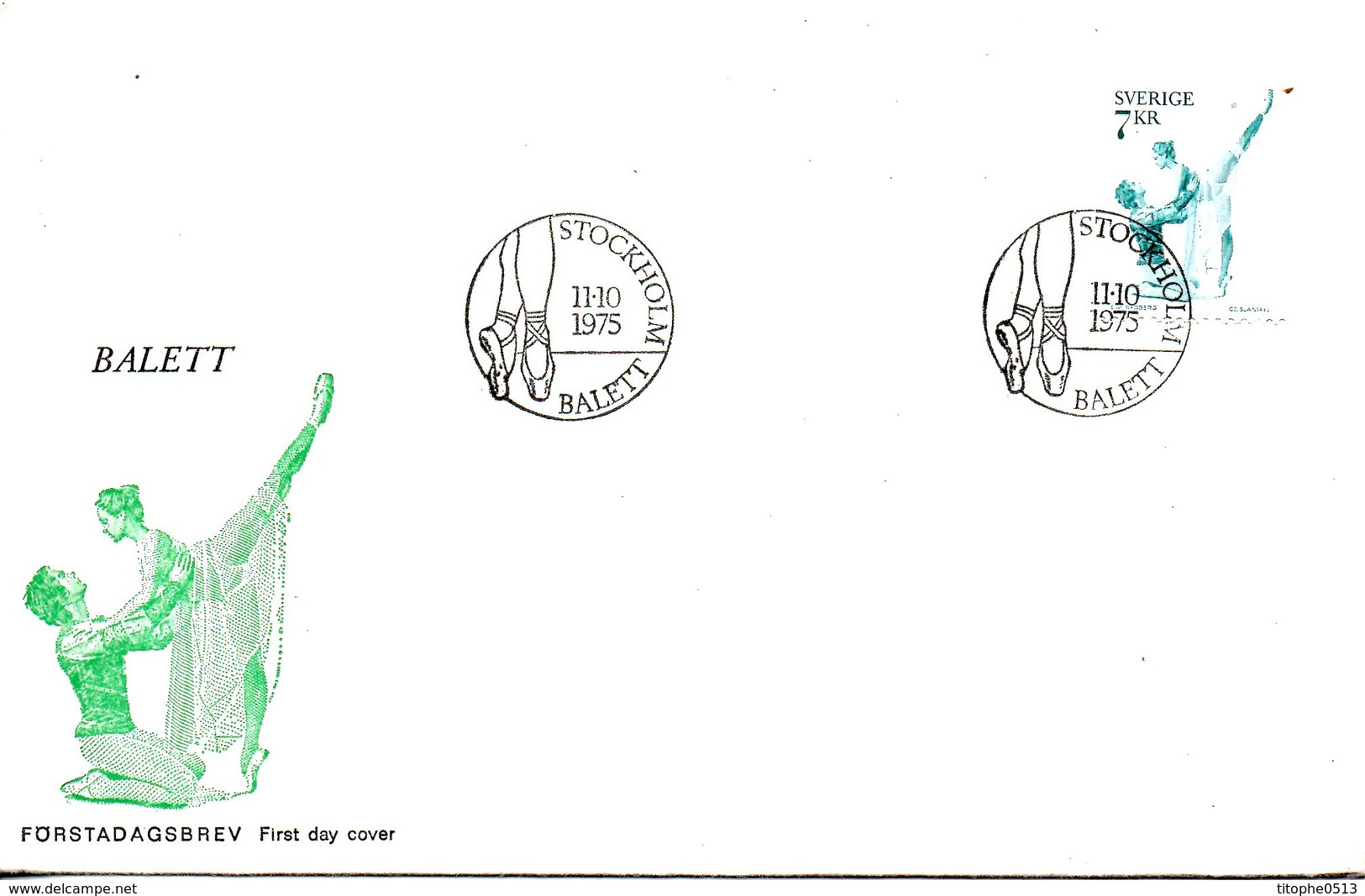 SUEDE. N°904 De 1975 Sur Enveloppe 1er Jour (FDC). Ballet. - Baile