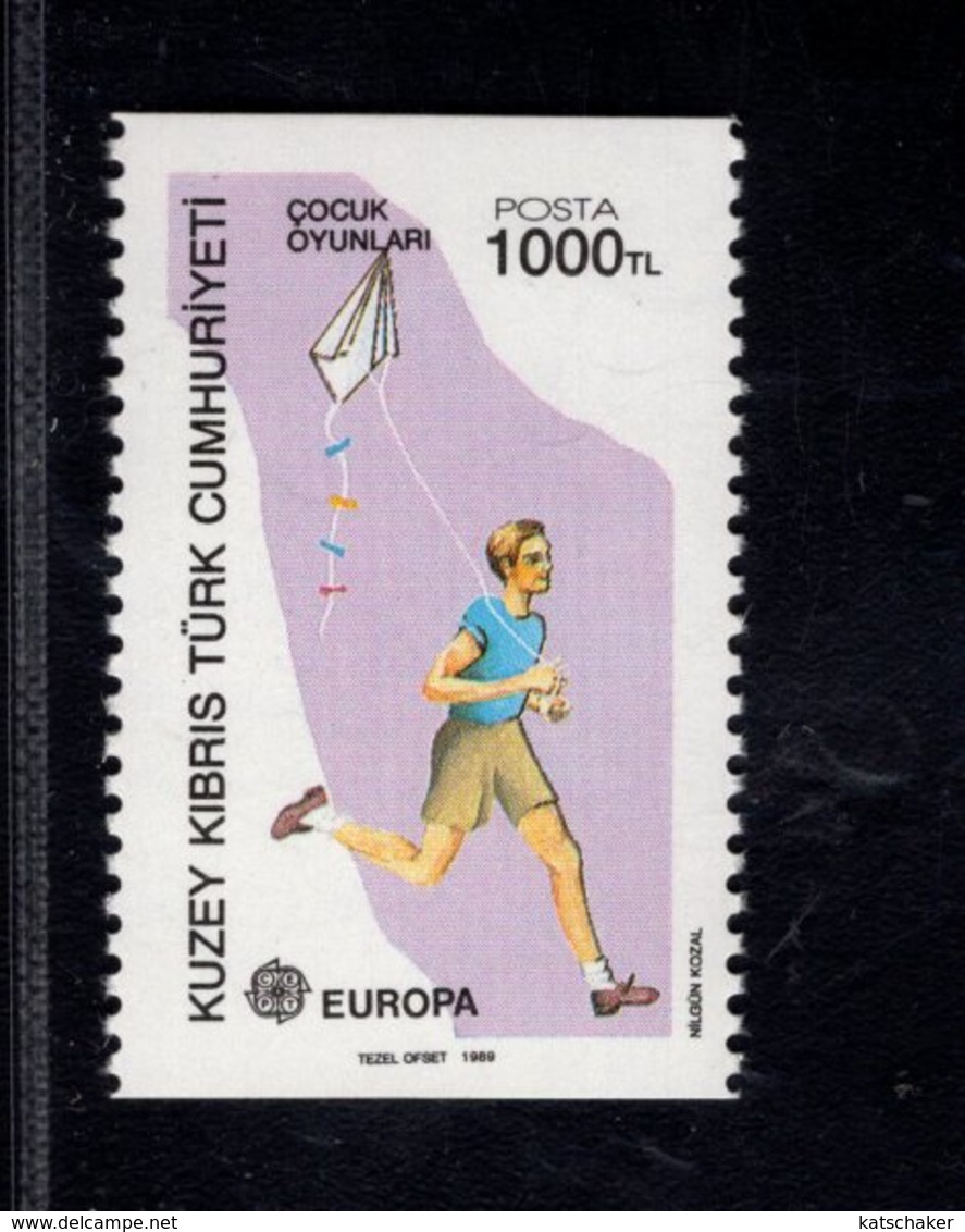 689148694 NORTHERN CYPRUS 1989 POSTFRIS MINT NEVER HINGED POSTFRISCH EINWANDFREI SCOTT 246 EUROPA CHILDREN TOYS - Unused Stamps