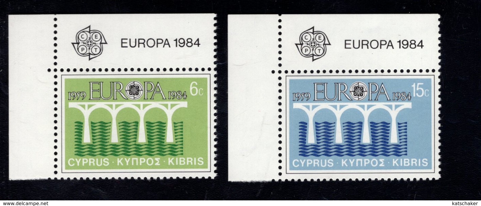 689149792  CYPRUS 1984 POSTFRIS MINT NEVER HINGED POSTFRISCH EINWANDFREI SCOTT  625 626 EUROPA - Unused Stamps