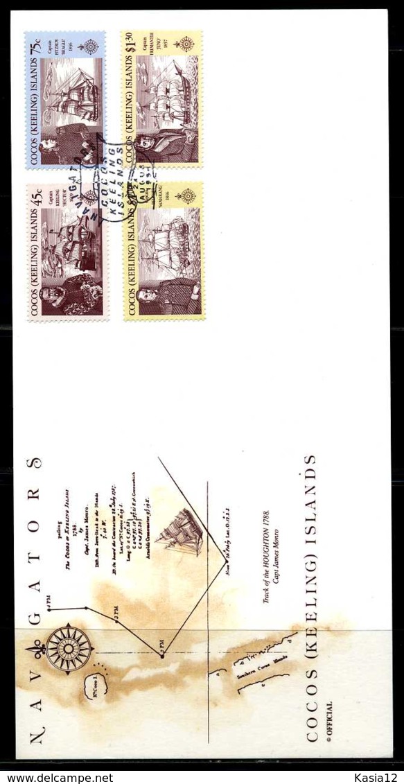 E01289)Kokosinseln FDC 228/31 Seefahrer - Kokosinseln (Keeling Islands)