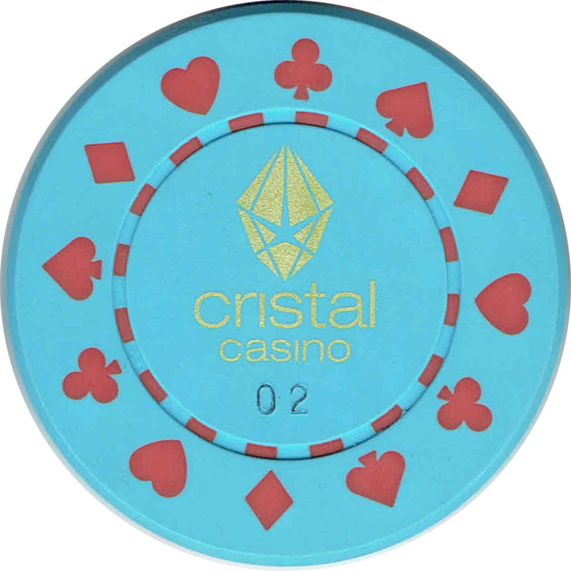 1 Cristal Casino Kasino Kasinogeld Ficha Chip Jeton Token Poland Polonia Polen Pologne Type 2 - Casino