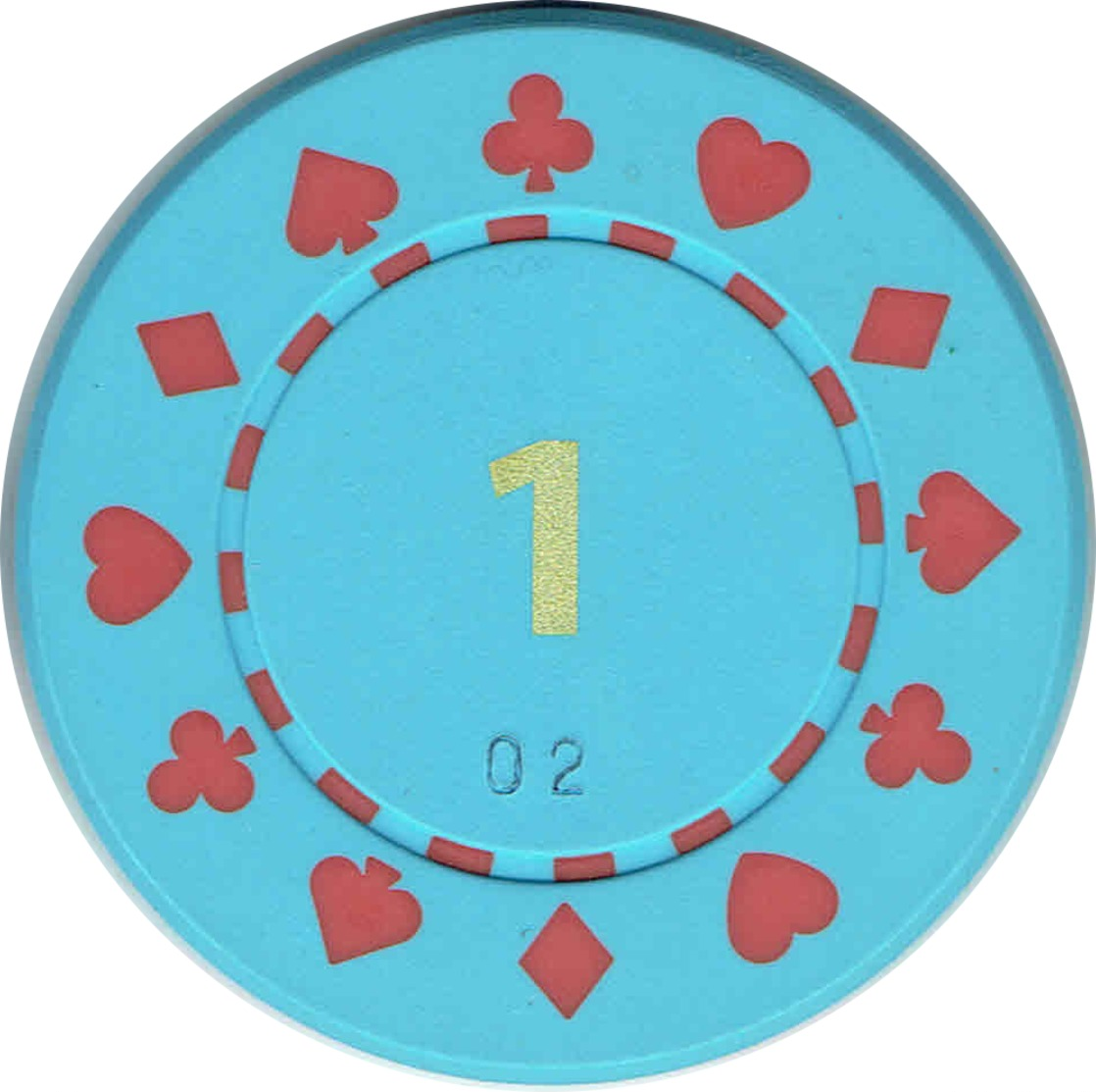 1 Cristal Casino Kasino Kasinogeld Ficha Chip Jeton Token Poland Polonia Polen Pologne Type 2 - Casino