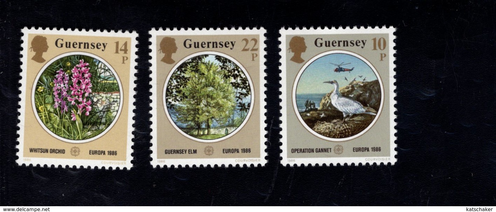 689151496  GUERNSEY 1986 POSTFRIS MINT NEVER HINGED POSTFRISCH EINWANDFREI SCOTT 321 323 EUROPA ISSUE - Guernesey