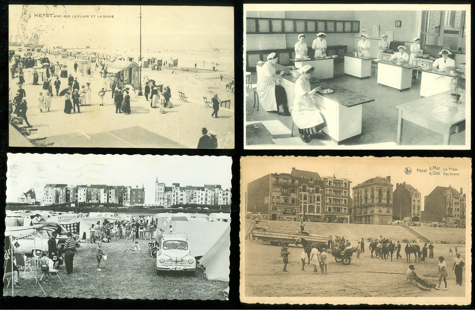 Beau lot de 50 cartes postales de Belgique  la côte Heyst sur Mer     Mooi lot van 50 postkaarten van België kust  Heist