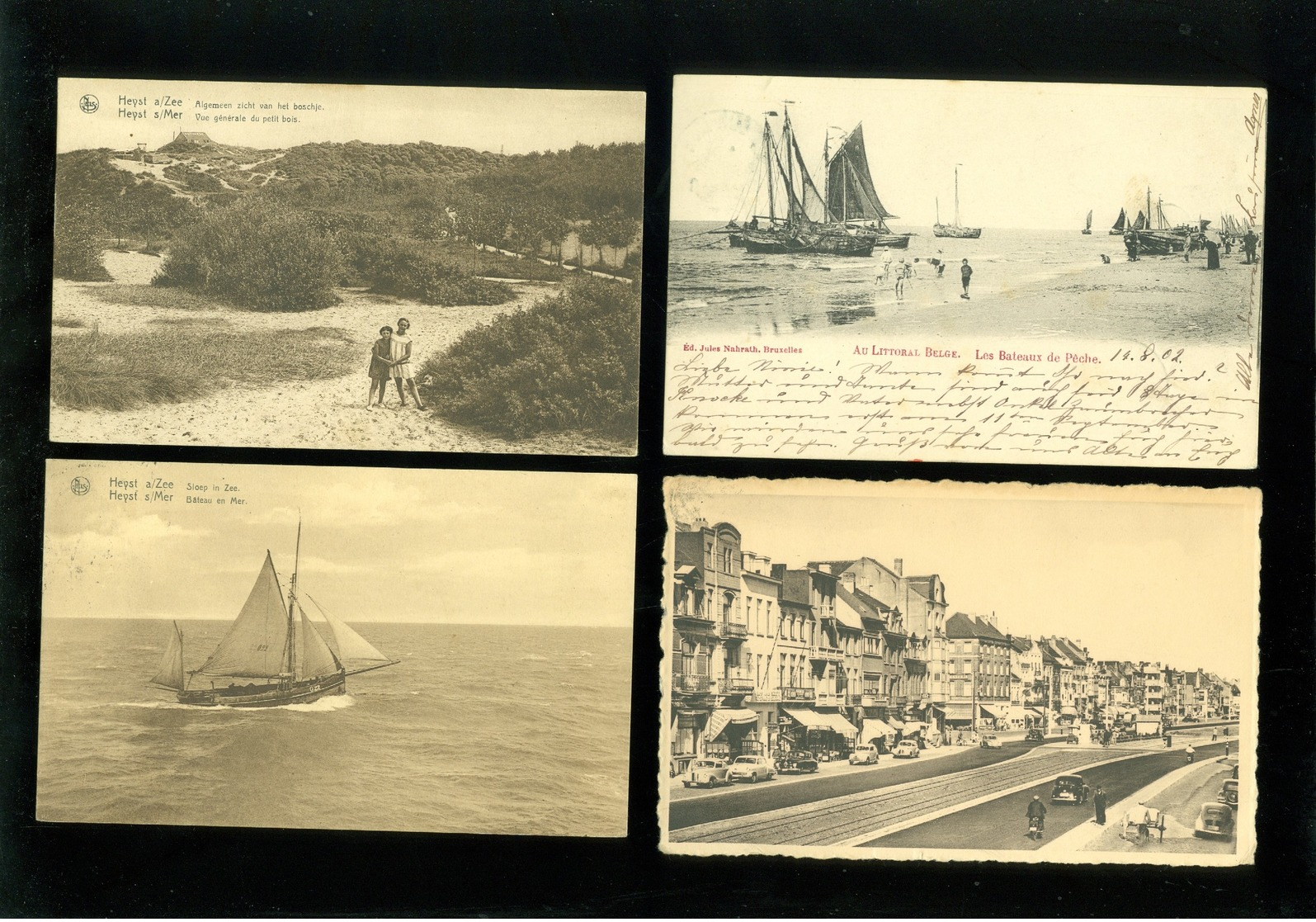 Beau lot de 50 cartes postales de Belgique  la côte Heyst sur Mer     Mooi lot van 50 postkaarten van België kust  Heist