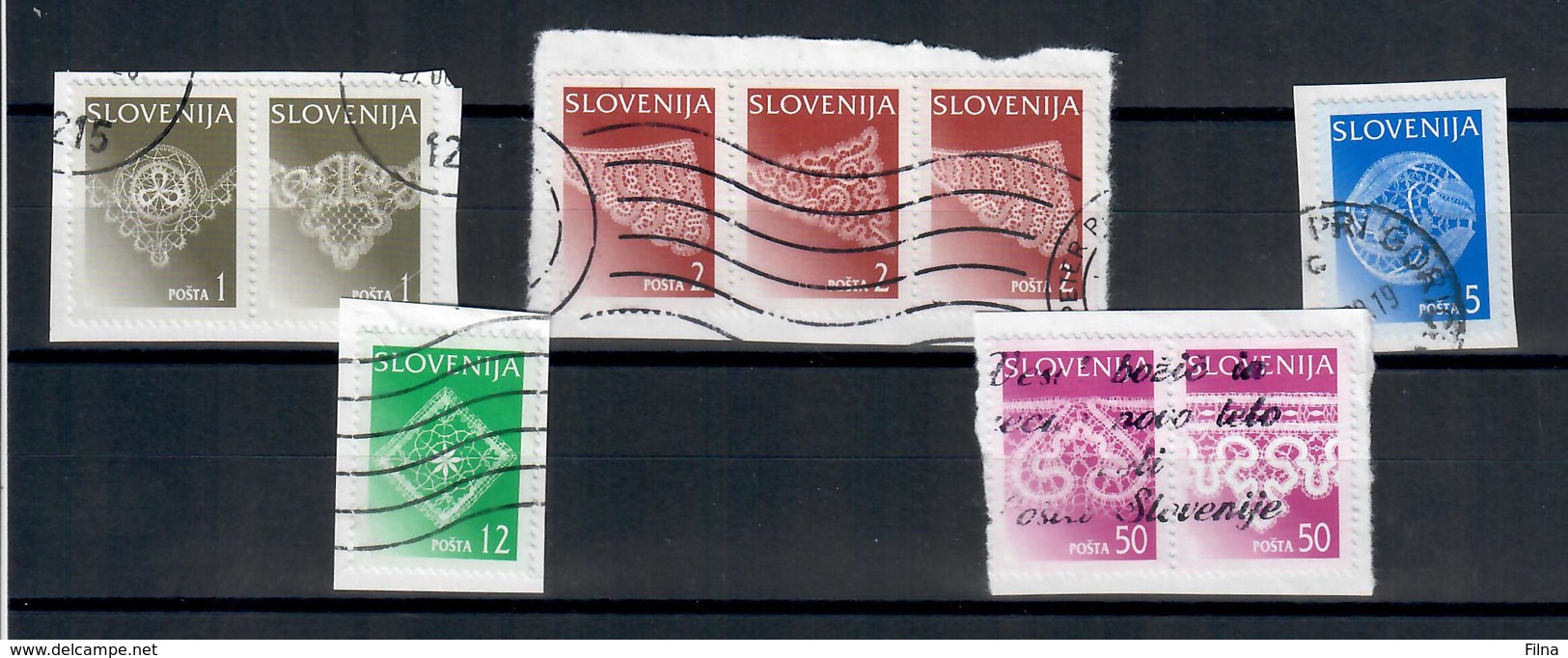 SLOVENIA  1996 -  MERLETTI DELL'ISTRIA  - USATI SU FRAMMENTO - Eslovenia