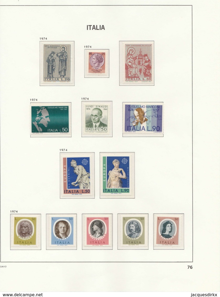 Itay    .   Page With Stamps     .   **    .    MNH     .   /   .   Neuf SANS Charniere - 1971-80:  Nuovi