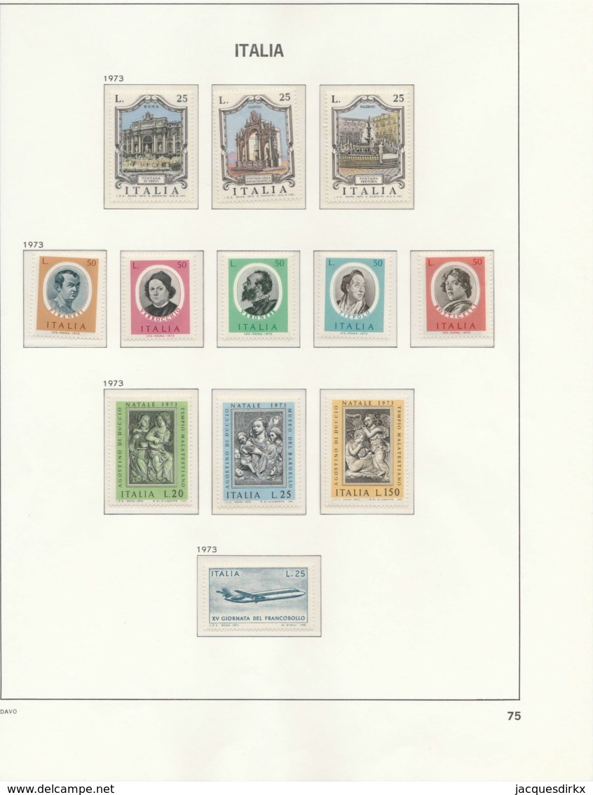 Itay    .   Page With Stamps     .   **    .    MNH     .   /   .   Neuf SANS Charniere - 1971-80:  Nuovi