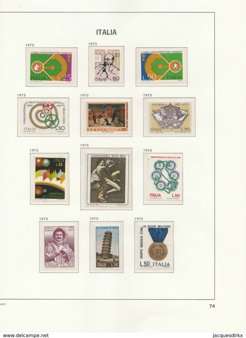 Itay    .   Page With Stamps     .   **    .    MNH     .   /   .   Neuf SANS Charniere - 1971-80:  Nuovi