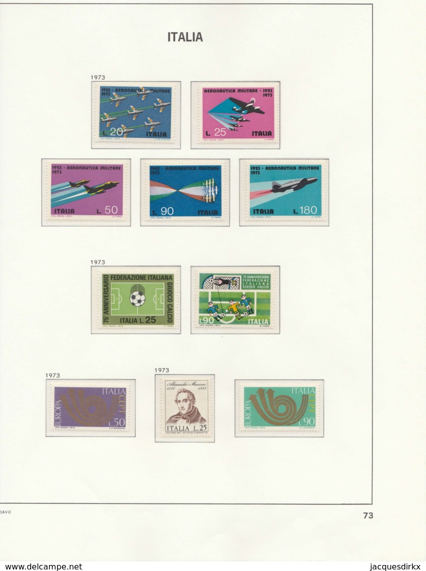 Itay    .   Page With Stamps     .   **    .    MNH     .   /   .   Neuf SANS Charniere - 1971-80:  Nuovi