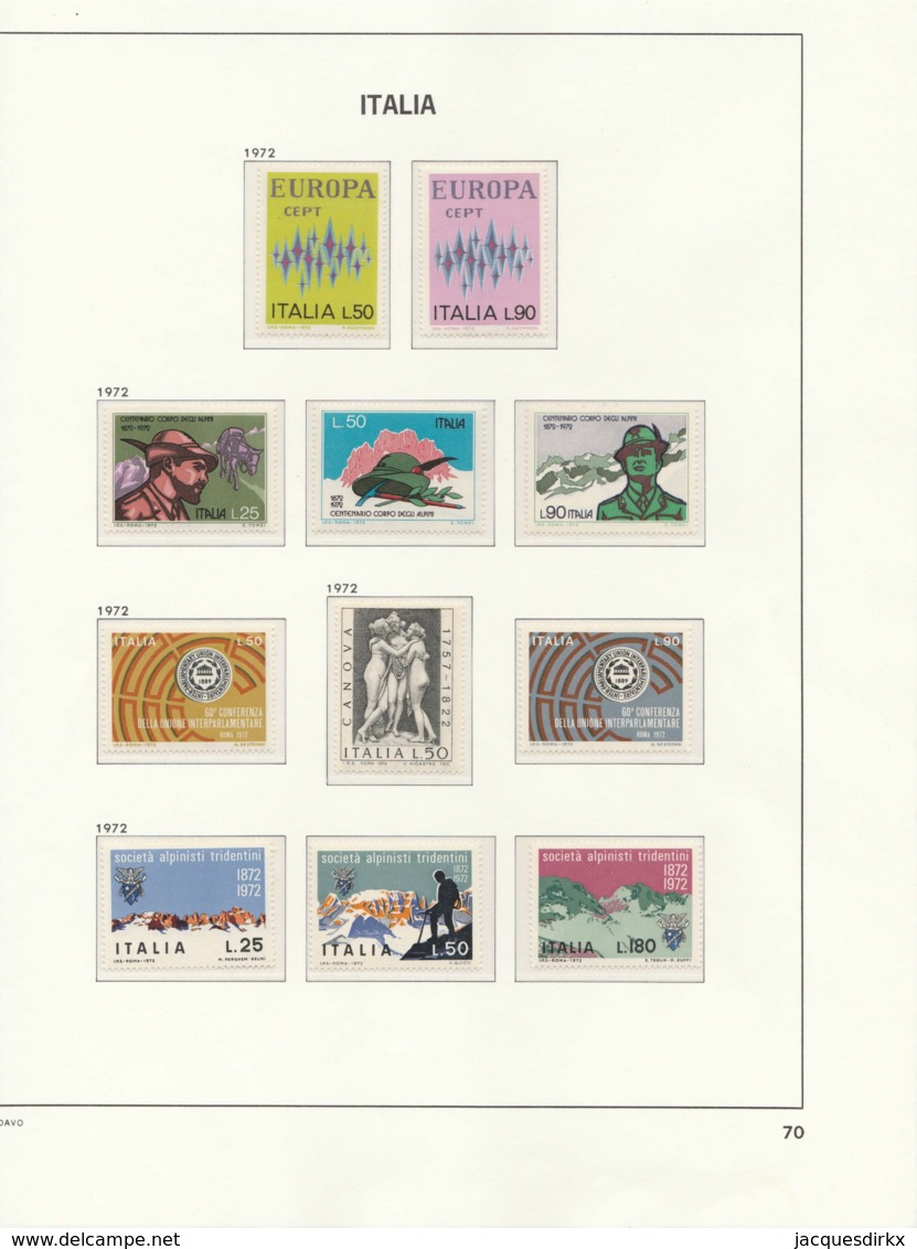 Itay    .   Page With Stamps     .   **    .    MNH     .   /   .   Neuf SANS Charniere - 1971-80:  Nuovi